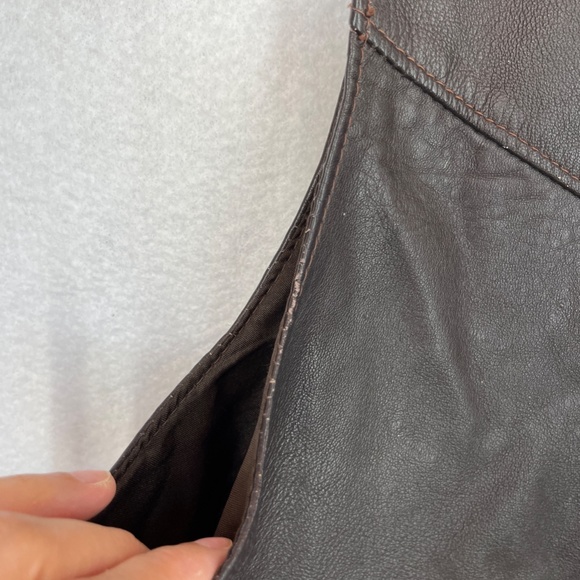Vintage Fundamental Fashion Gino Leather Vest Euro Style Brown Men's Size 44 - Picture 4 of 13